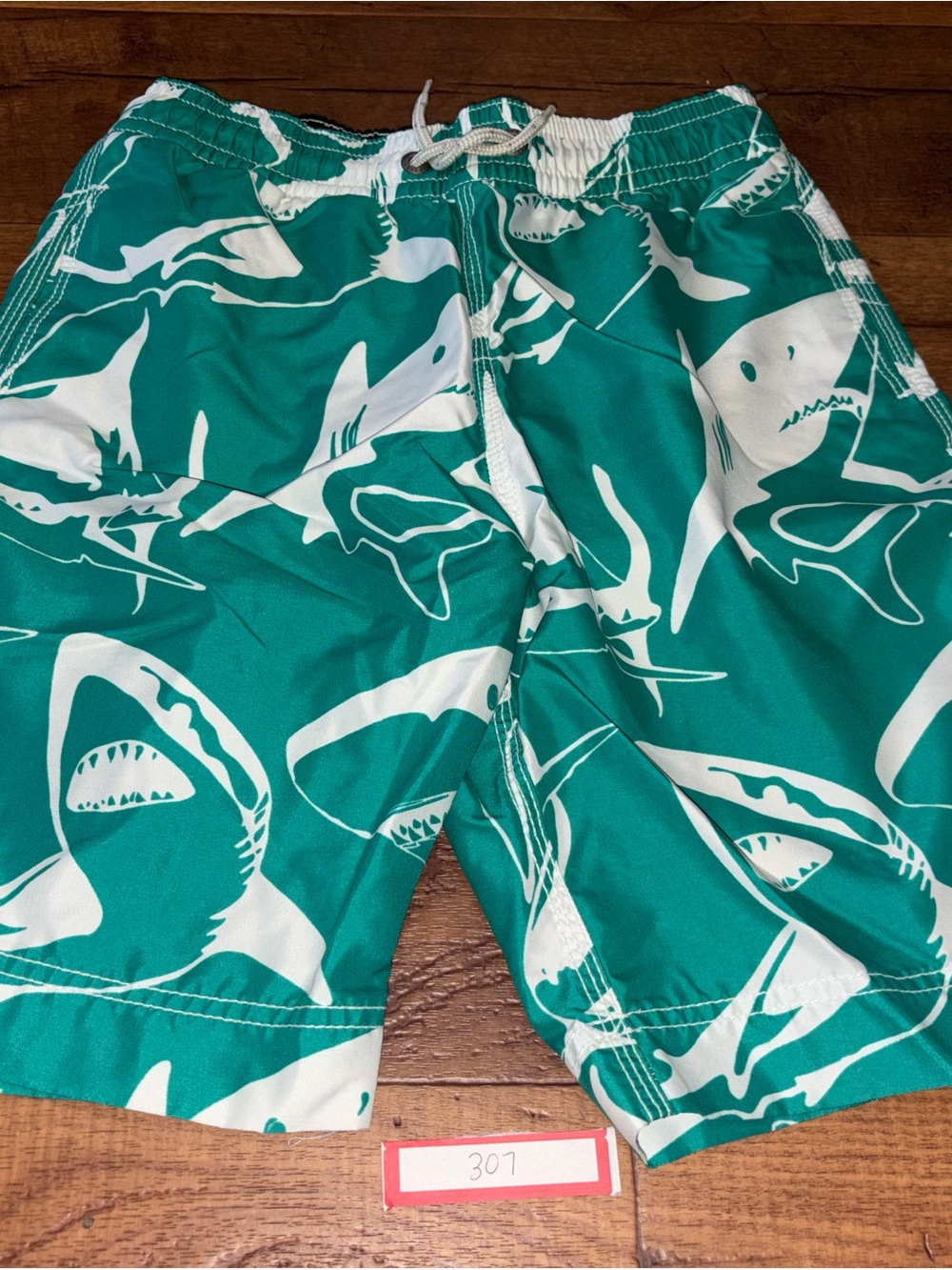GapKids Boys Green Shark Print Swim Trunks Board Shorts Size L (10)